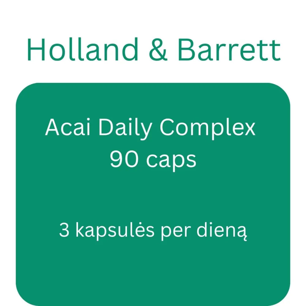 Acai Daily Complex - 90 caps - Holland & Barrett - Papildai