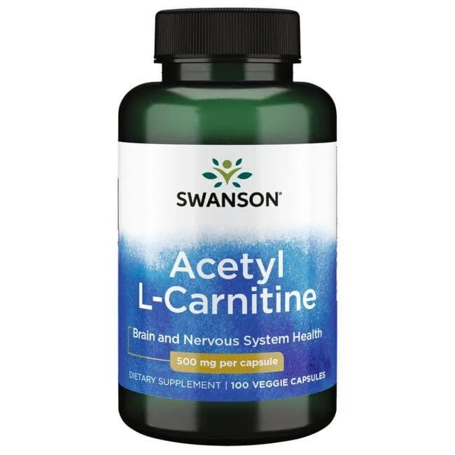 Acetil L-Carnitine - 500 mg - N100 - L-Karnitinas - Swanson - Papildai