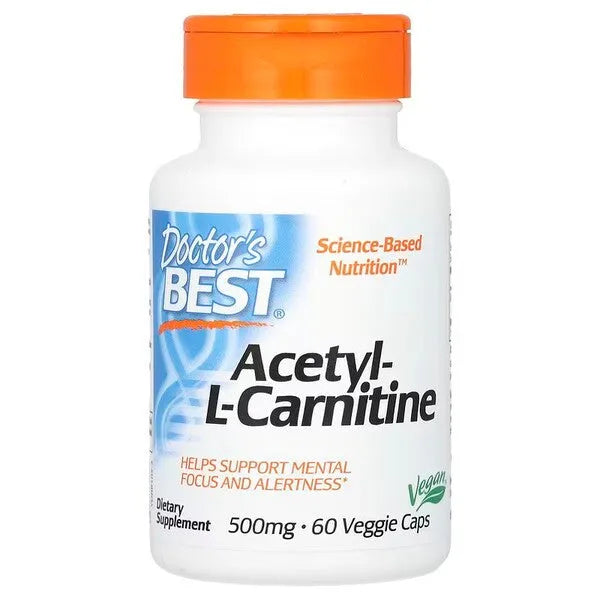 Acetyl L-Carnitine 500mg - 60 vcaps - Doctor’s Best - Papildai