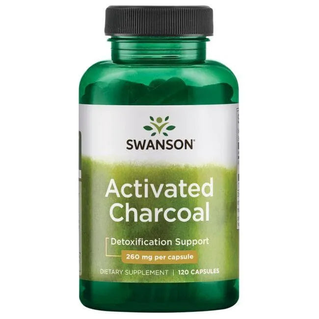Activated Charcoal - Aktyvuota anglis - 260 mg - N120 - Swanson - Papildai