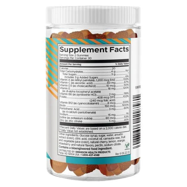Adult Multivitamin Gummies - Vitaminai - N60 - Swanson - Papildai