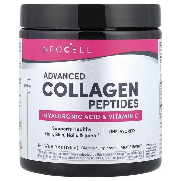 Advanced Collagen Peptides with Vitamin C & Hyaluronic Acid - 195g - NeoCell - Papildai
