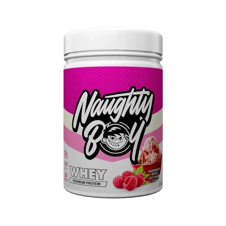 Advanced Whey Raspberry Ripple Ice Cream - 900g - Naughty Boy - Sporto papildai