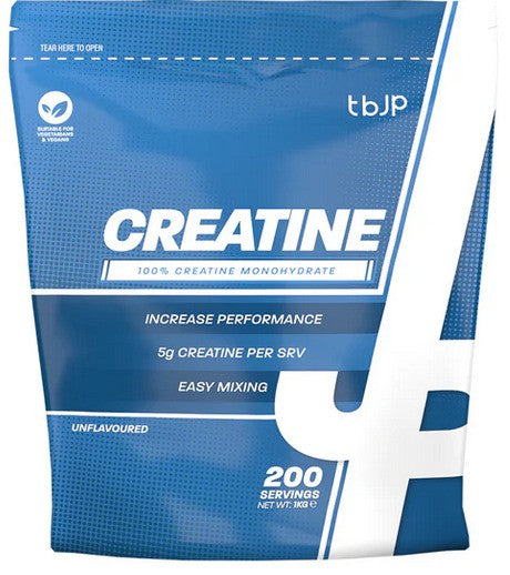 Creatine, Unflavoured (Bag) - 1000g - Trained by JP