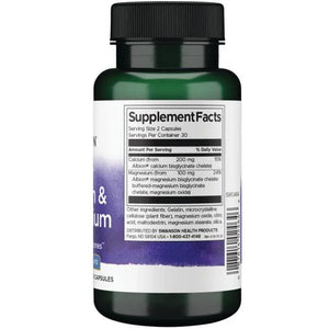 Albion Calcium & Magnesium - N60 - Kalcis ir Magnis - Swanson - Papildai