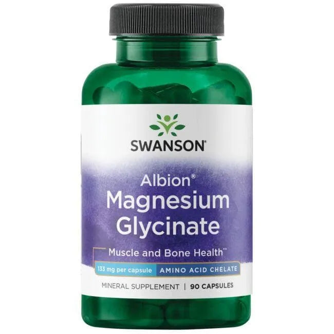 Albion Magensium Glycinate - 133 mg - N90 - Magnio Glicinatas - Swanson - Papildai