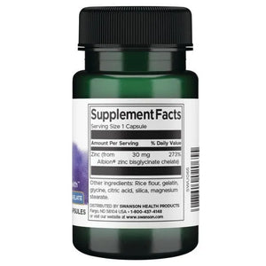 Albion Zinc - Cinkas - 30 mg - N90 - Swanson - Papildai