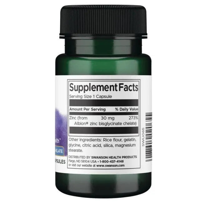 Albion Zinc - Cinkas - 30 mg - N90 - Swanson - Papildai