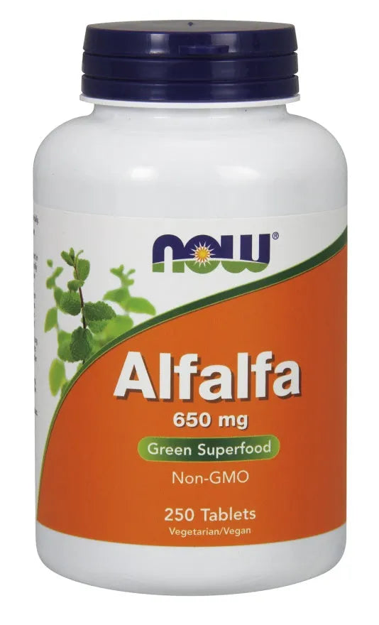 Alfalfa 650mg - 250 tablets - NOW Foods - Papildai