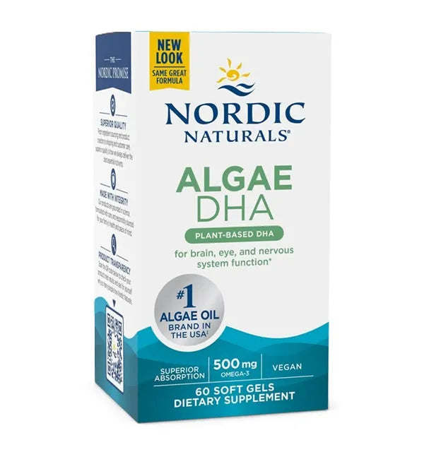 Algae DHA 500mg - 60 softgels - Nordic Naturals - Papildai