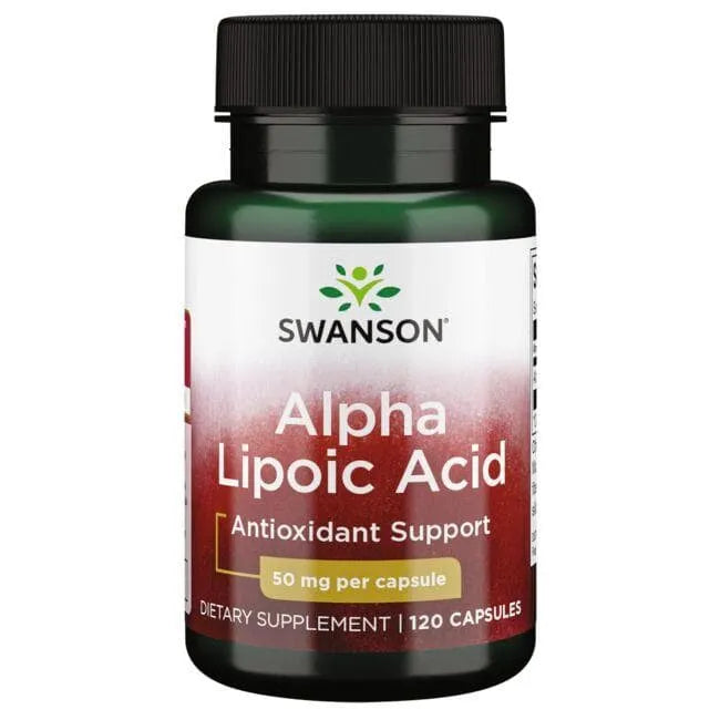Alpha Lipoic Acid - 50 mg - N120 - Alfa lipoinė rūgštis - Swanson - Papildai