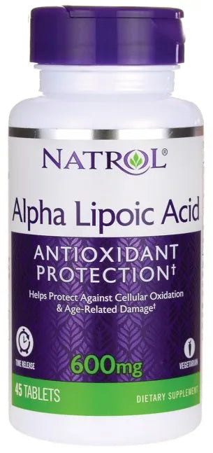 Alpha Lipoic Acid Time Release 600mg - 45 tabs - Natrol - Papildai