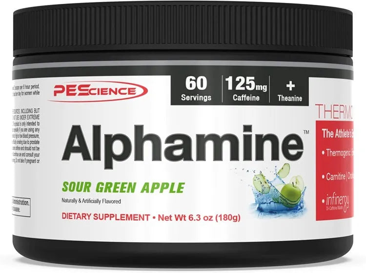Alphamine Sour Green Apple - 180g - PEScience - Sporto papildai
