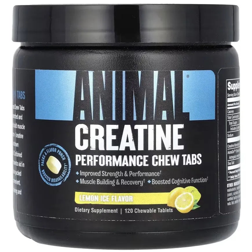 Animal Creatine Chews Lemon Ice - 120 chewable tablets - Sporto papildai