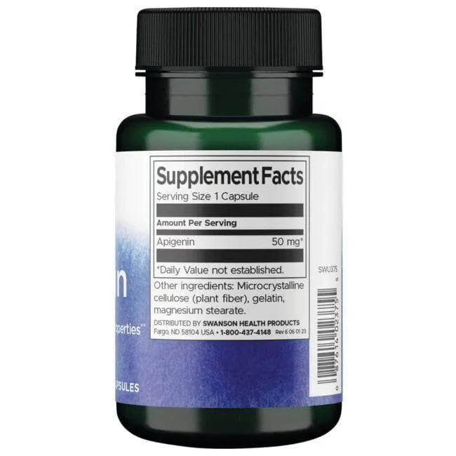 Apigenin - 50 mg - N90 - Apigeninas - Swanson - Papildai