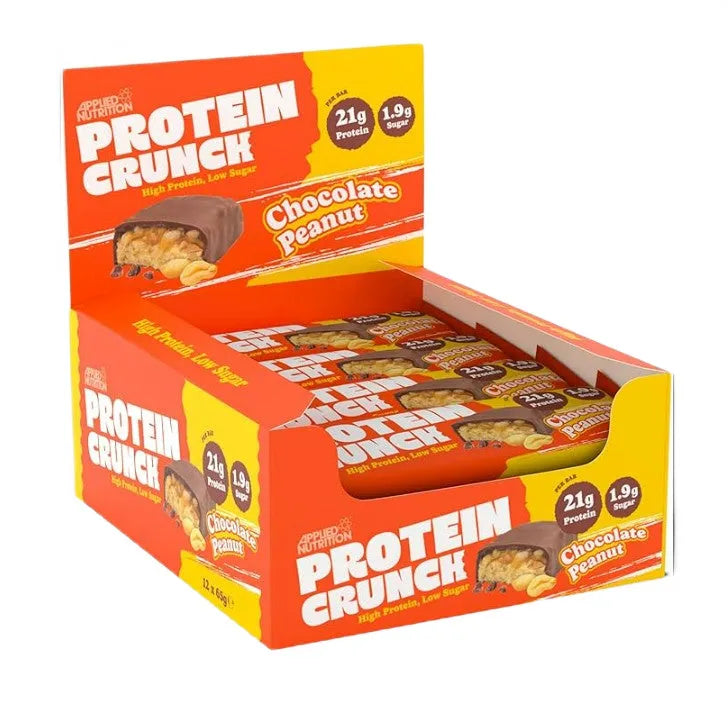 Applied Protein Crunch Bar Milk Chocolate Peanut - 12 x 65g - Nutrition - Maistas