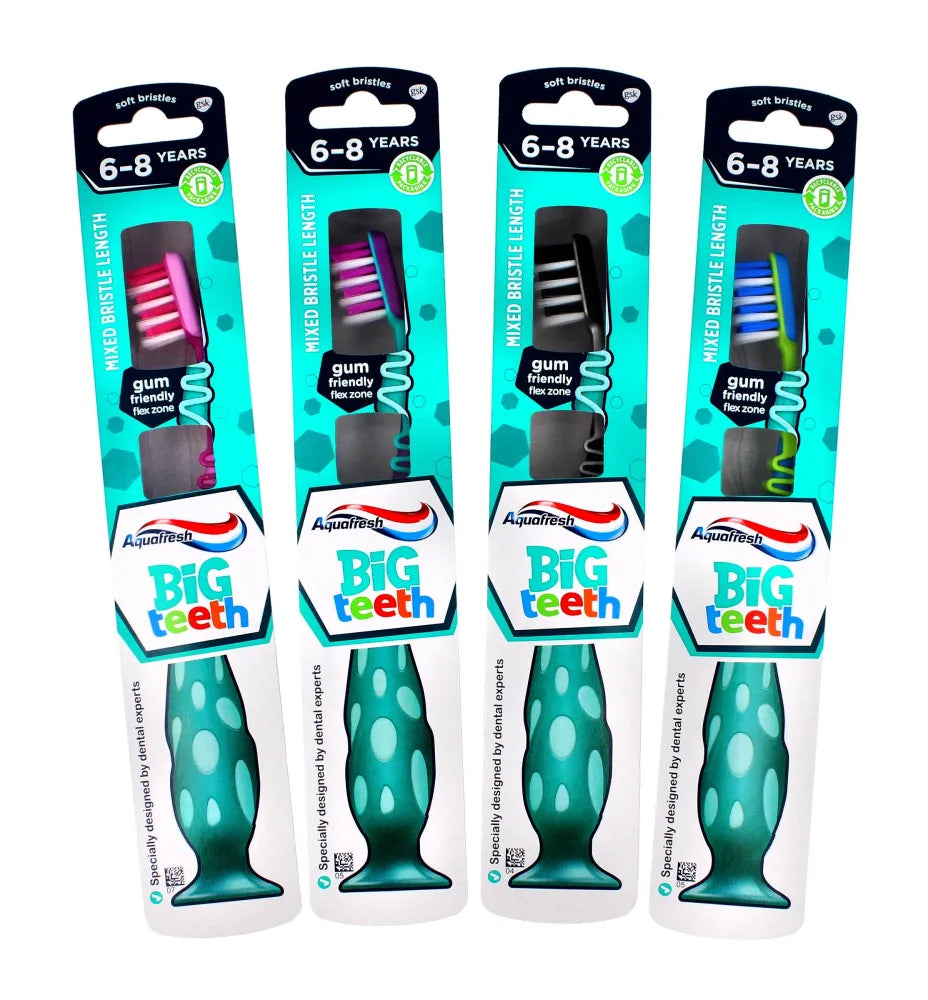 Aquafresh Toothbrush for children Big Teeth 6-8 years 1pc (mix of colors) - Kosmetika