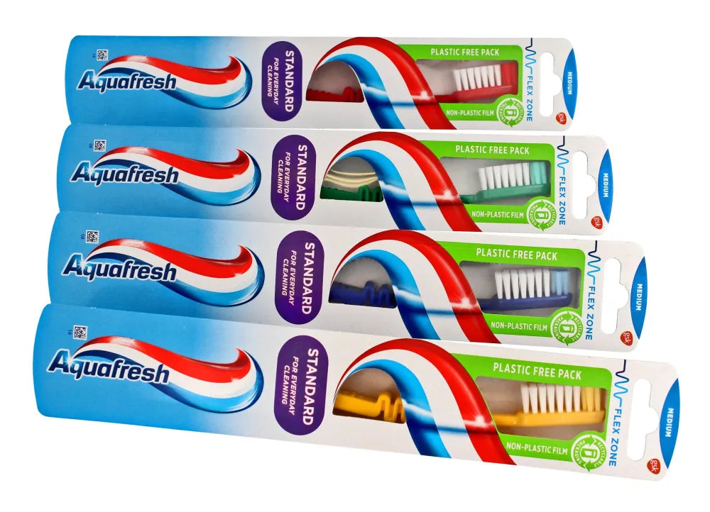 Aquafresh Toothbrush Standard - medium 1vnt - mišrios spalvos - Kosmetika