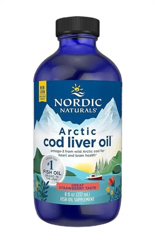 Arctic Cod Liver Oil 1060mg Strawberry - 237 ml - Nordic Naturals - Papildai