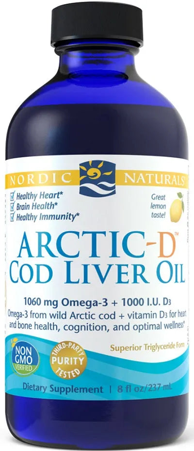Arctic-D Cod Liver Oil Lemon - 237 ml. - Nordic Naturals - Papildai