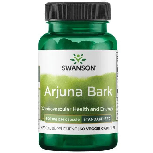 Arjuna Bark - 500 mg - N60 - žievė - Swanson - Papildai