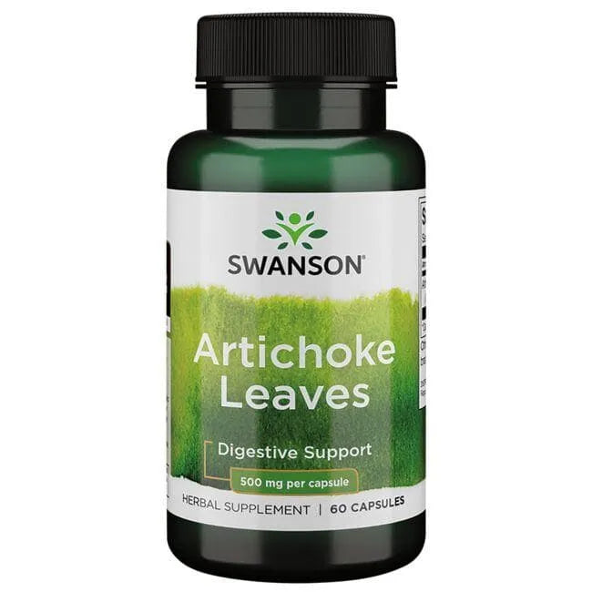 Artichoke Leaves - Artišokų lapai - Virškinimui - 500 mg - N60 - Swanson - Papildai