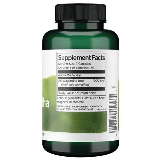 Ashwagandha - 450 mg - N100 - Ašvaganda - Swanson - Papildai