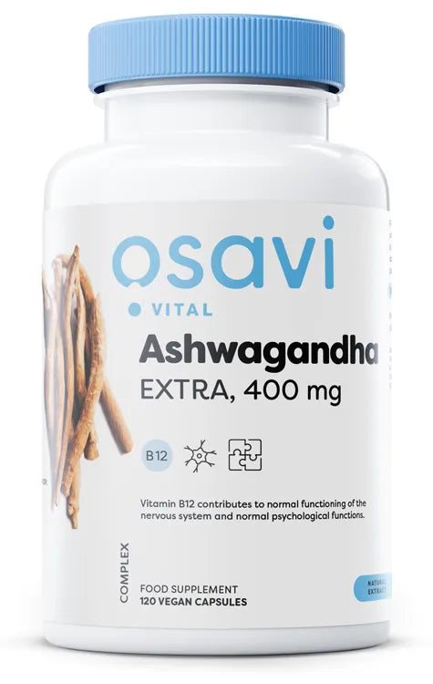 Ashwagandha Extra 400mg - 120 vegan caps - Osavi - Papildai