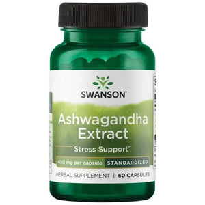 Ashwagandha - N60 - Ašvaganda ekstraktas - Swanson - Papildai