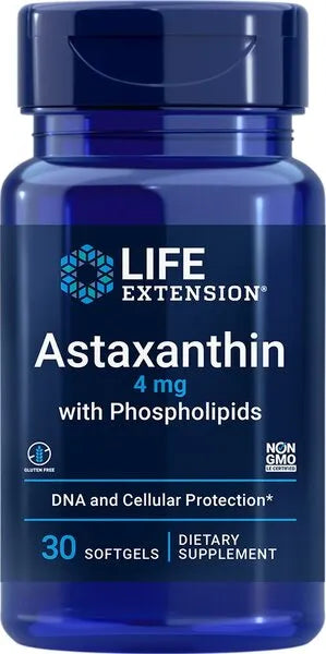 Astaxanthin with Phospholipids 4mg - 30 softgels - Life Extension - Papildai