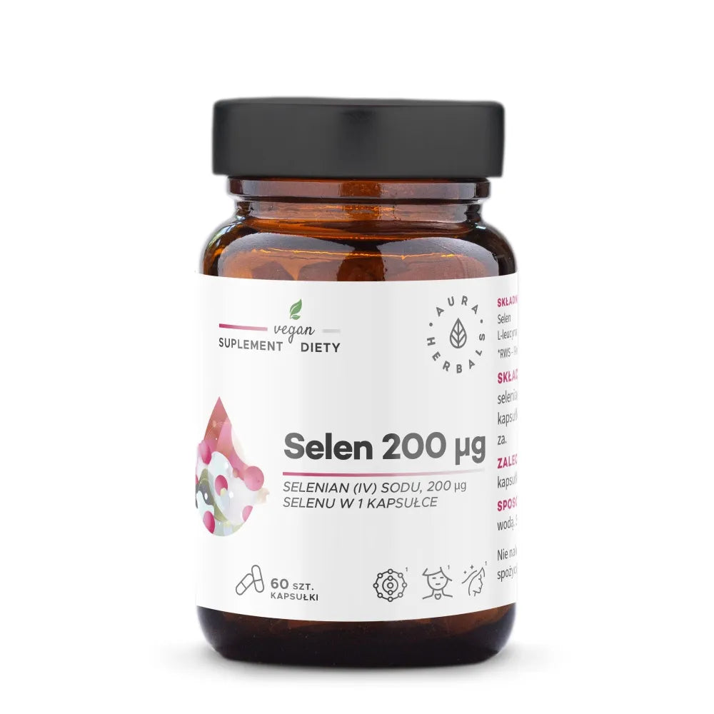 AURA HERBALS Selenium 200 µg sodium selenite (IV) Dietary supplement Capsules 60 pcs. - Papildai