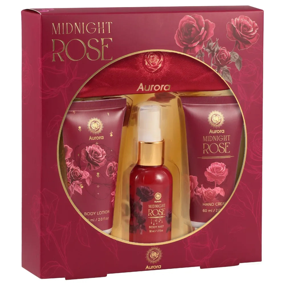 AURORA Midnight Rose Box Gift Set with Headband - 4 products - Kosmetika