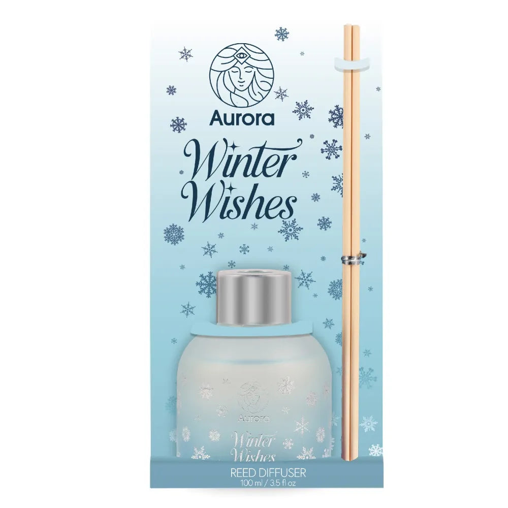AURORA Winter Wishes Kvepalų difuzorius su lazdelėmis Mėlynių ir vanilės aromatas 100 ml - Kosmetika