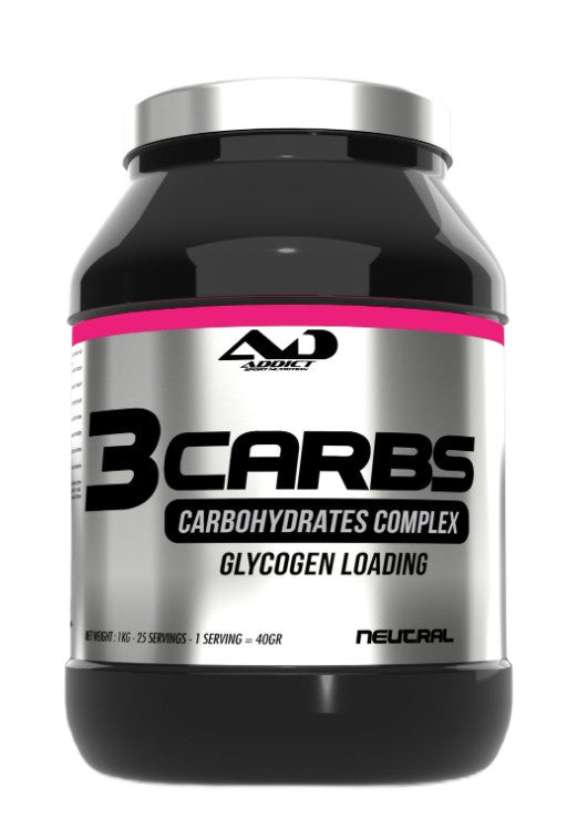 3Carbs Carbohydrates Complex Glycogen Loading, Neutral - 1000g - Addict Sport Nutrition