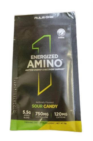 Energized Amino, Sour Candy - 9g (1 serving) - Rule One