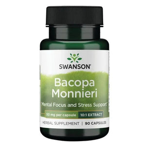 Bacopa Monnieri - 10:1 ekstraktas - N90 - Mėlynžiedė taškuonė - Swanson - Papildai