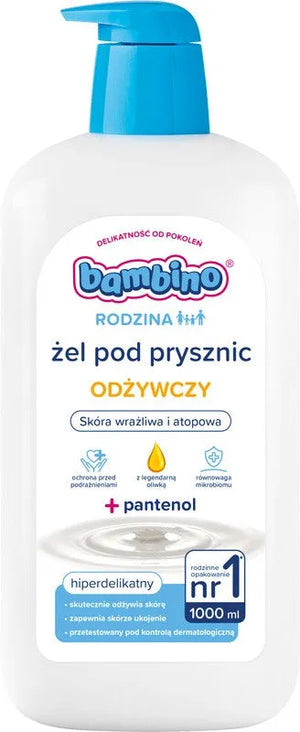 BAMBINO Family Hyperdelicate shower gel with panthenol - nourishing 1000 ml - Vaikui ir mamai