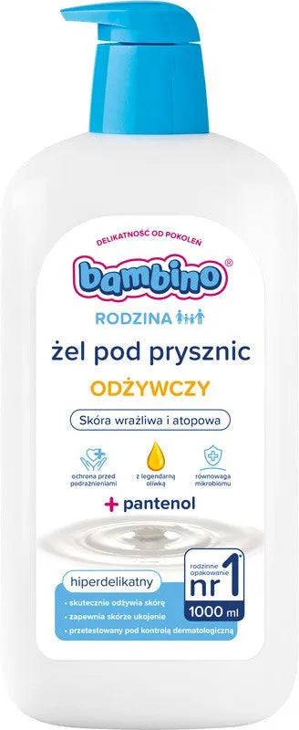 BAMBINO Family Hyperdelicate shower gel with panthenol - nourishing 1000 ml - Vaikui ir mamai