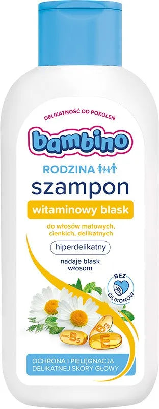 Bambino Family Vitamin Shampoo for dull,thin and fine hair 400ml - Vaikui ir mamai