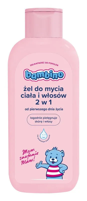 BAMBINO Kūno ir plaukų prausiklis 2-in-1 gelis vaikams kūdikiams 400 ml - Kosmetika