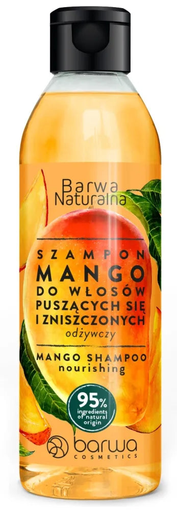BARWA COSMETICS natūralus šampūnas garbanotiems ir pažeistiems plaukams Mango - Maitinantis 300ml - Kosmetika