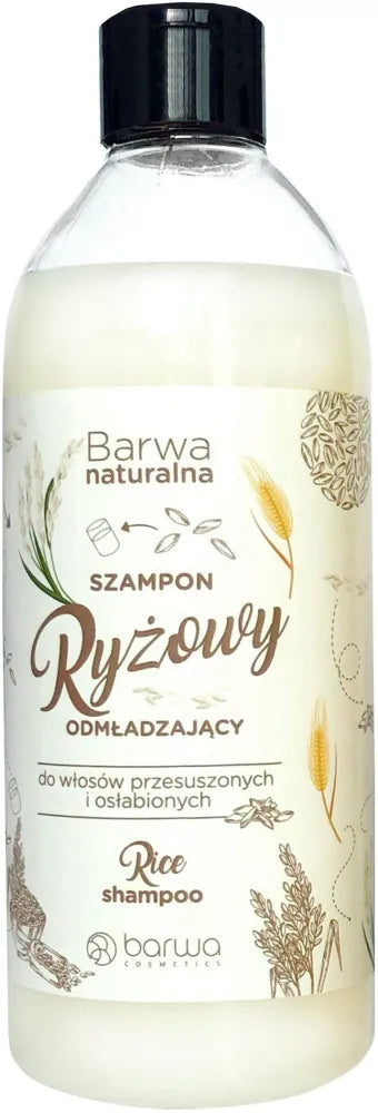 BARWA Natural Rice Revitalizuojantis šampūnas - sausiems ir silpniems plaukams 500ml - Kosmetika