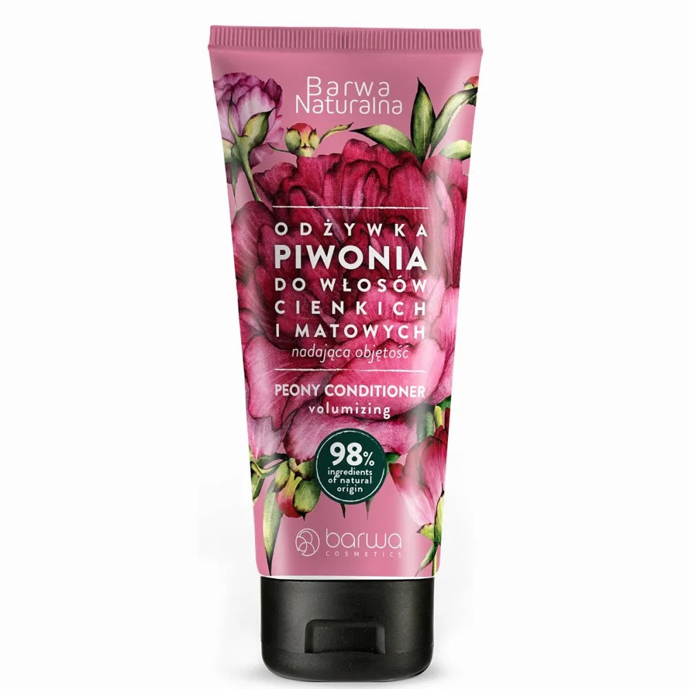 BARWA Natural Volume Conditioner ploniems ir nuobodžiams plaukams - Peonija 200ml - Kosmetika