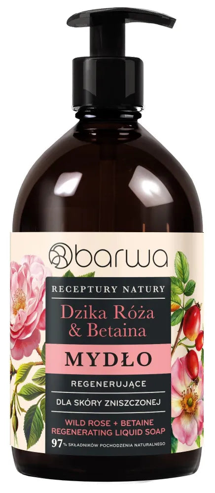 BARWA Nature’s Recipes Regenerating Liquid Soap - Wild Rose & Betaine - Higiena