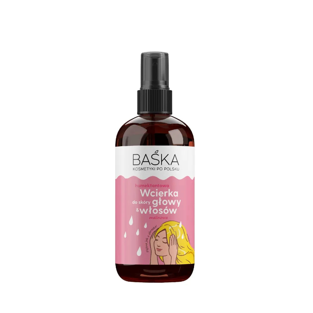 BAŚKA Cosmetics drėkinantis galvos odos ir plaukų losjonas - avietė 100ml - Kosmetika