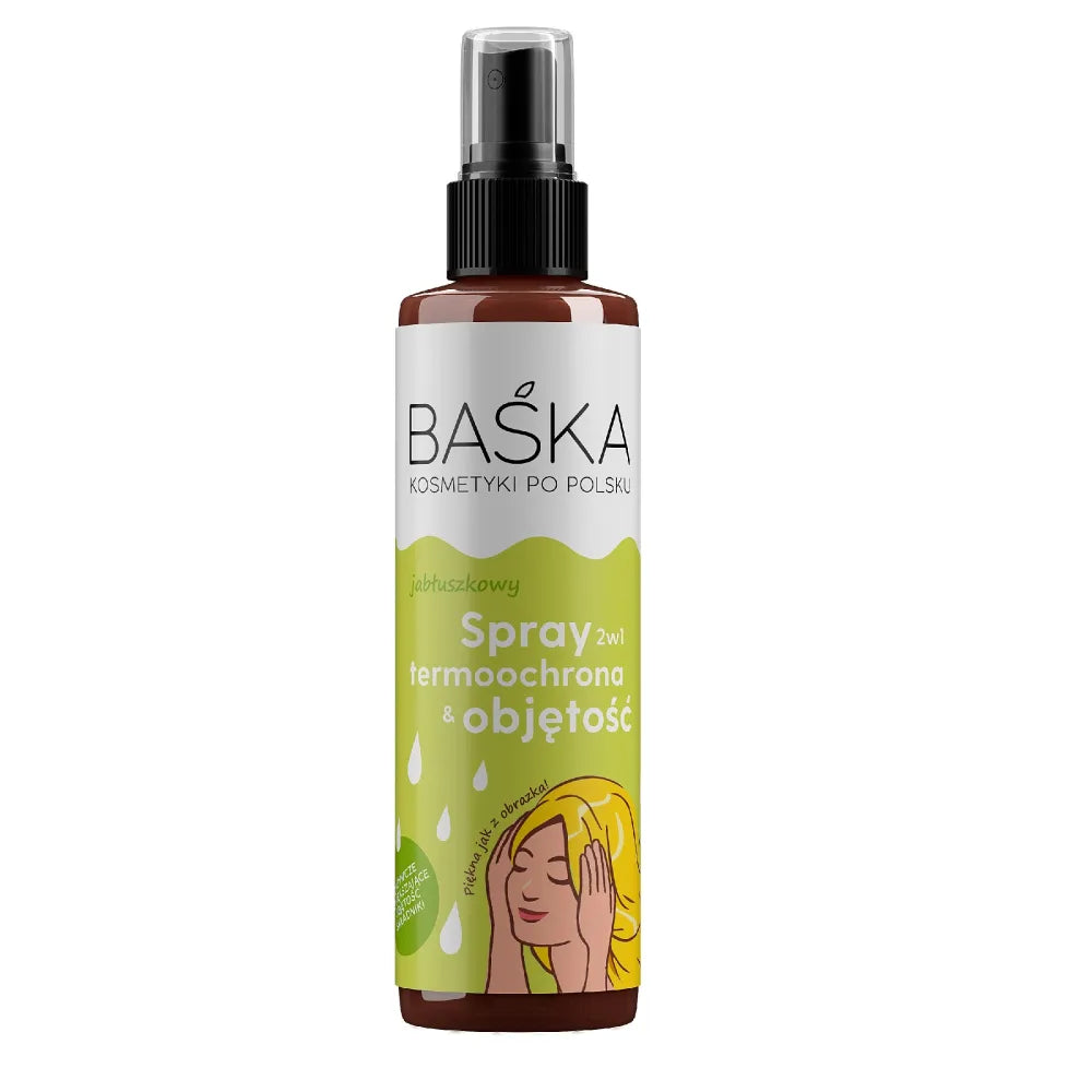 BAŚKA Cosmetics Lietuvių obuolių purškiklis 2in1 šilumos apsauga ir apimtis 200ml - Kosmetika
