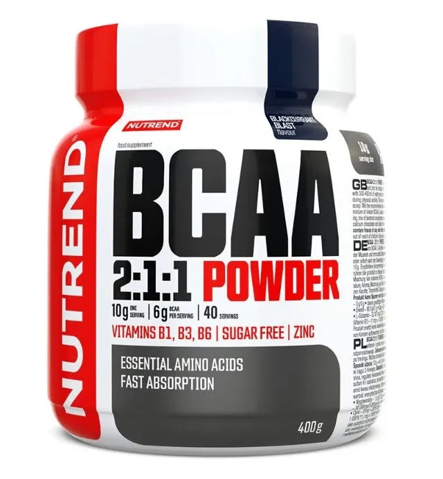 BCAA 2:1:1 Powder Blackcurrant Blast - 400g - Nutrend - Sporto papildai