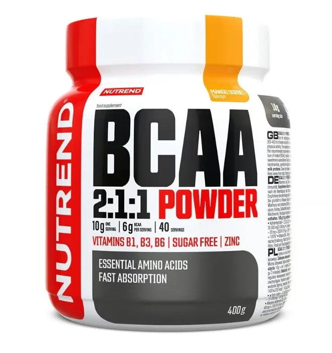 BCAA 2:1:1 Powder Mango Sorbet - 400g - Nutrend - Sporto papildai