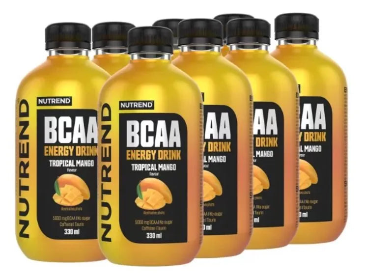 BCAA Energy Drink Tropical Mango - 8 x 330 ml - Nutrend - Sporto papildai