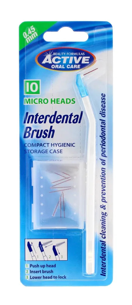 Beauty Formulas Active Oral Care Interdental Brush + 10 Galvutės - Kosmetika